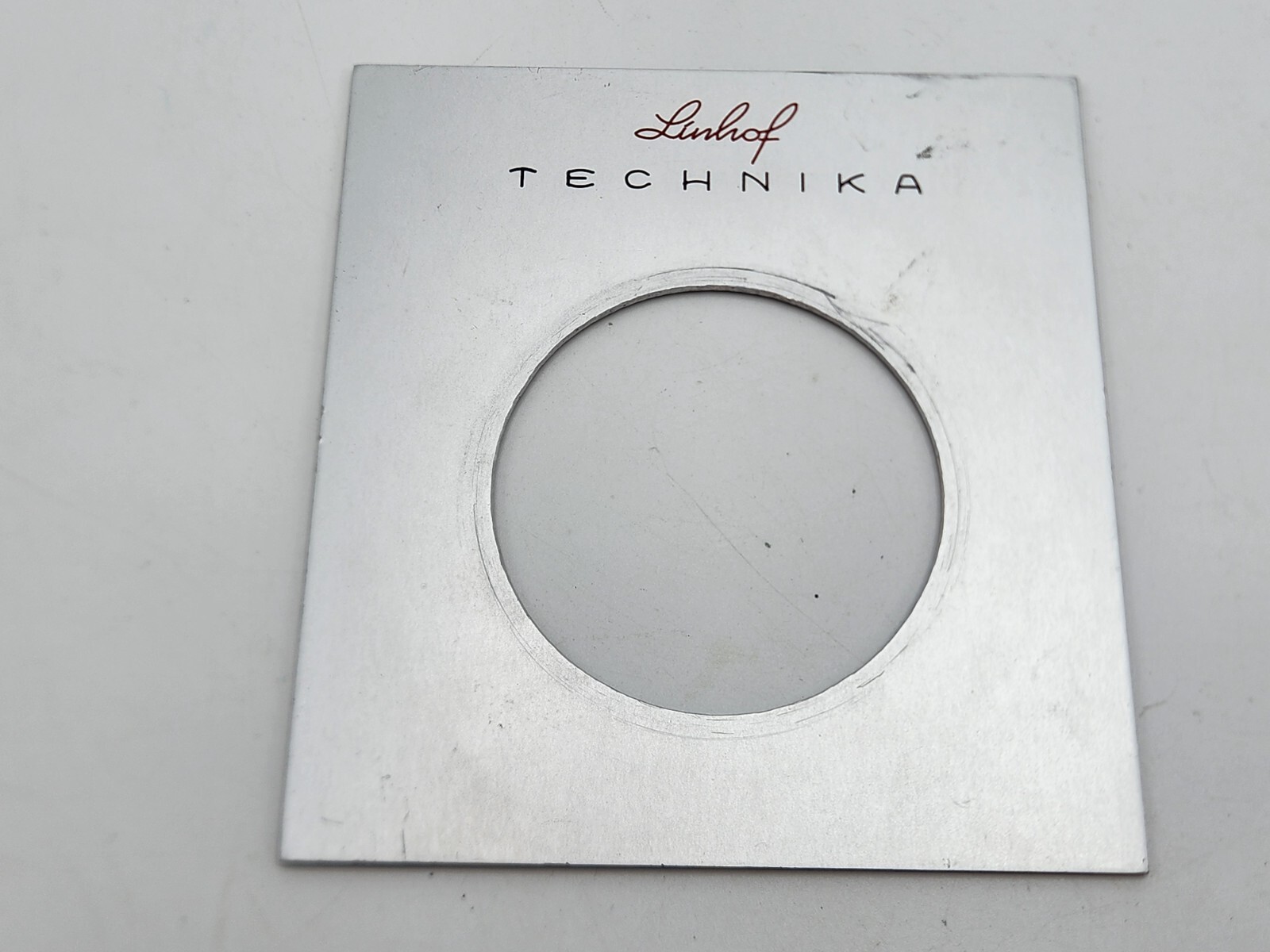 Linhof Technika 9x12 4x5 Large Format Metal Lens Board w Linhof Technika 9x12 4x5 Large Format Metal Lens Board w
