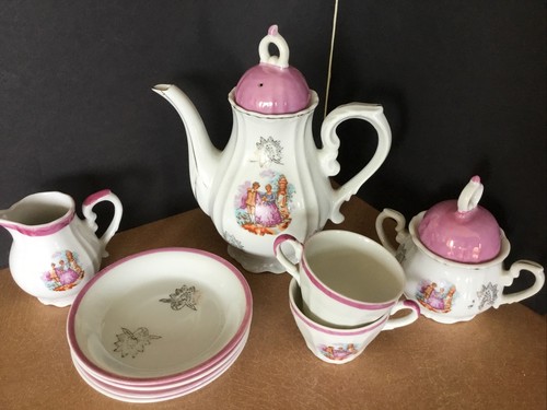 ミュージシャン the GazettE 19TH ANNIVERSARY TEA SET Antique Vintage Victorian Scene 14 pieces China Tea set