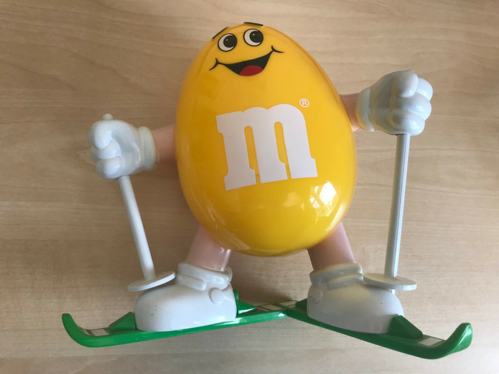 m&m's エムアンドエムズ　カンカン 1991 Mars Inc Vintage M&M - Yellow Skiing M&M Figure and