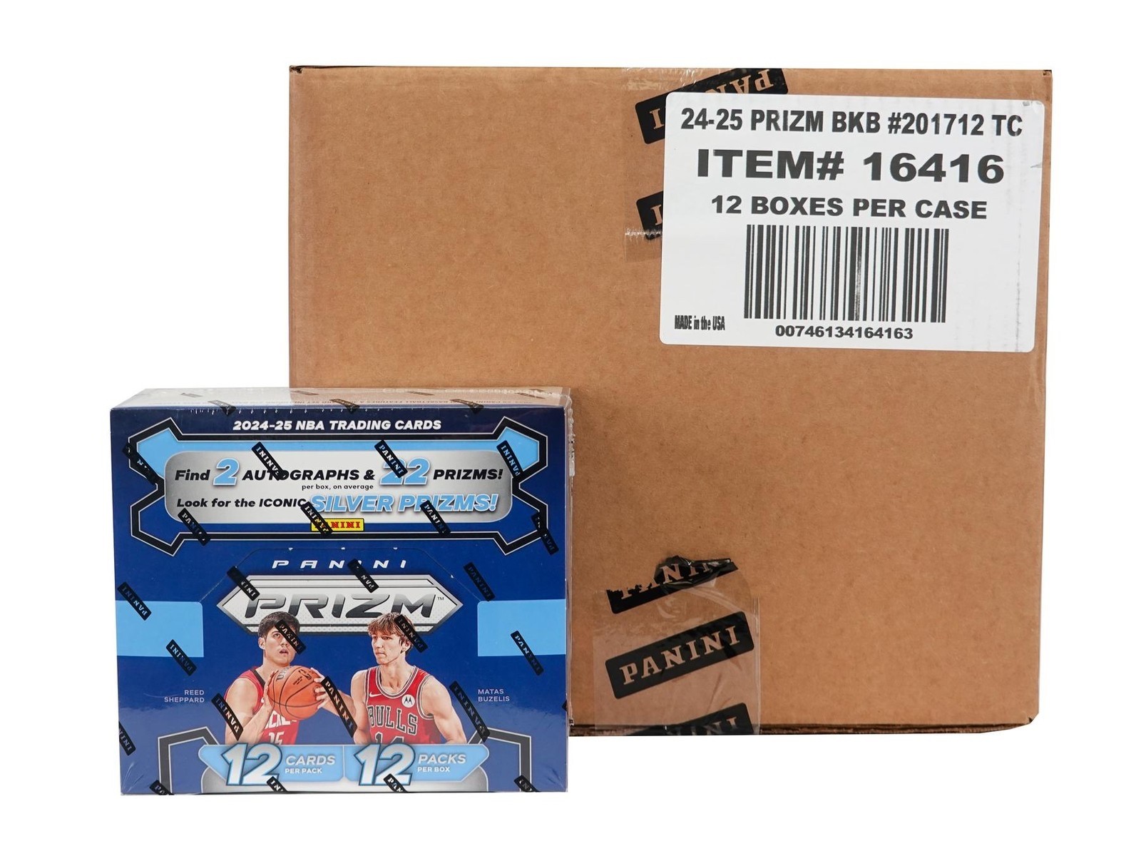 2024/25 Panini Prizm NBA Basketball Factory Sealed 12 Hobby Box Case