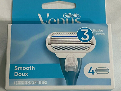 Gillette Venus Smooth Women's Razor Blade Refills - 4 cartridges new