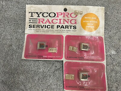 TYCO PRO HT50 MOTOR WITH PINIONS #8872:200 NOS HO SCALE 3 PACK CARD