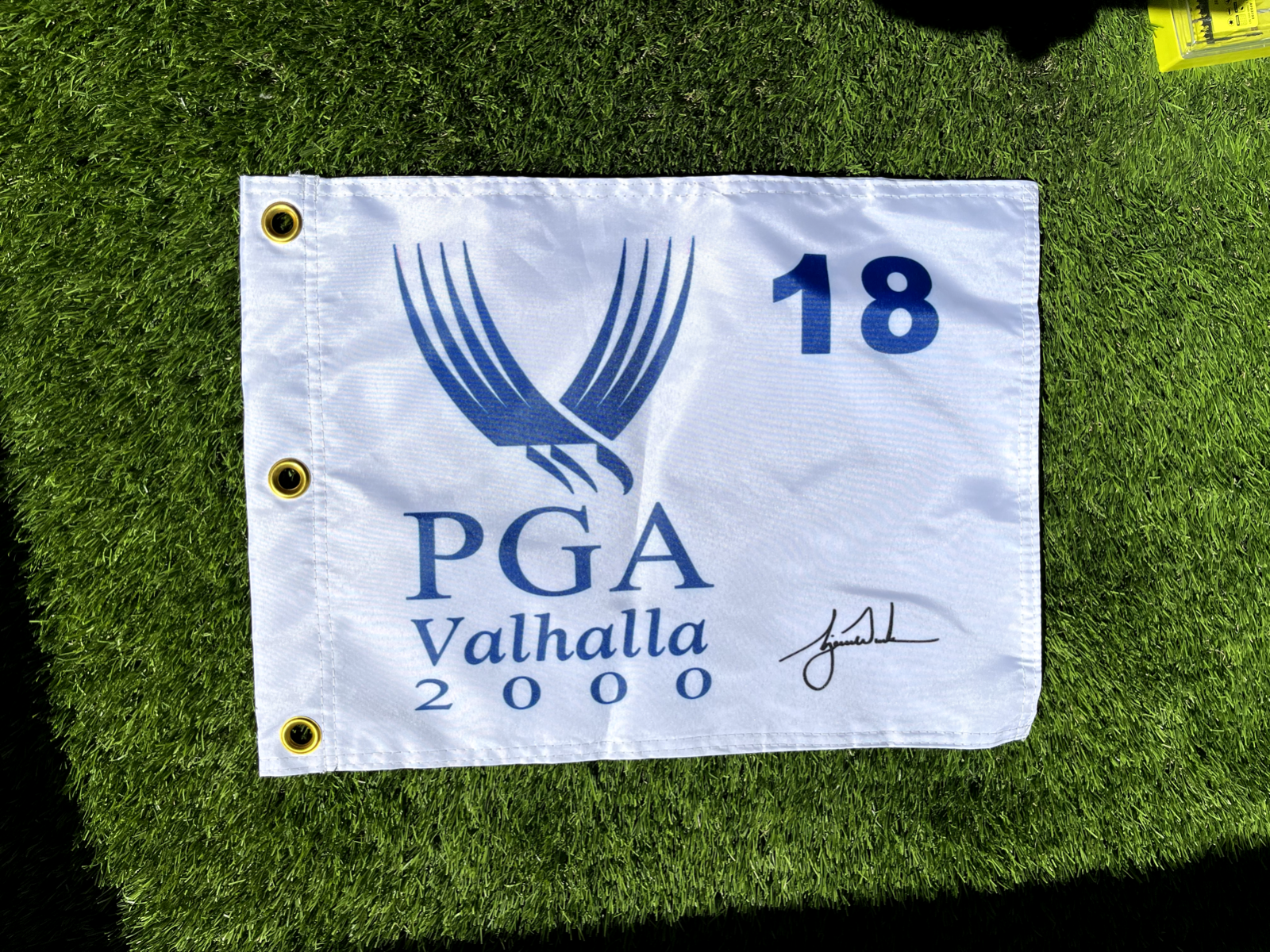 2000 PGA Championship Valhalla Pin Flag w/ Tiger Woods PGA Tiger Slam Masters
