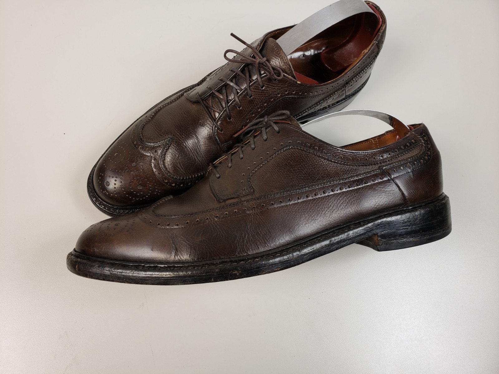 Vintage FRENCH SHRINER Collegians wingtip oxford dress shoes men's  11 B / AA