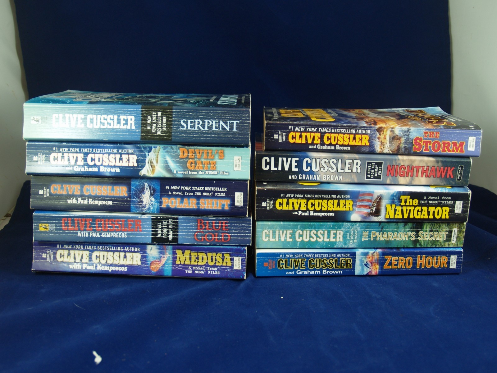 Lot 10 Clive Cussler Novels Kurt Austin Adventures Set