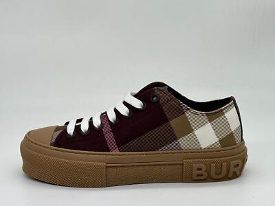 BURBERRY Jack Vintage Check Cotton Low Top Trainers Sneakers