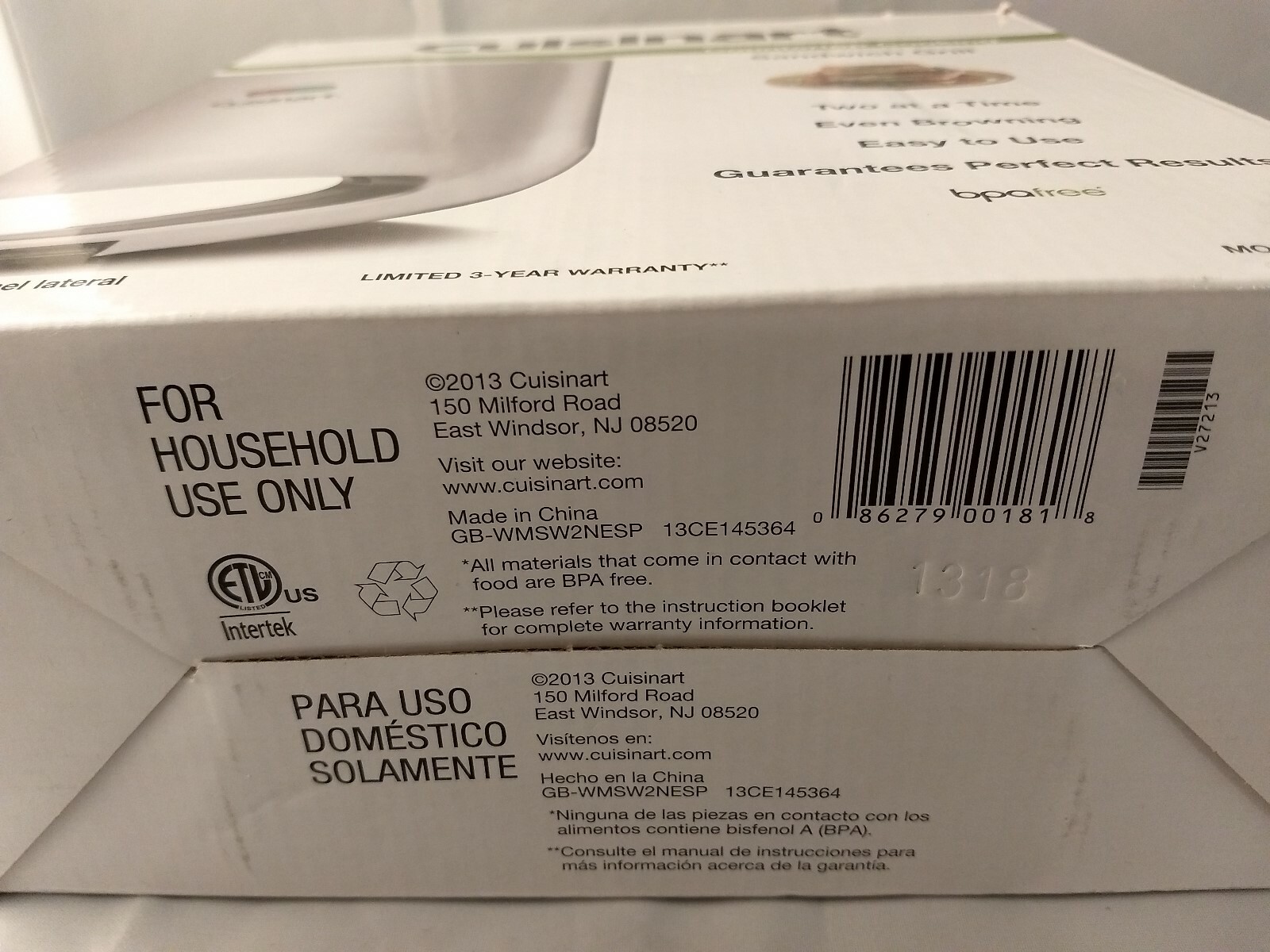 Cuisinart Sandwich Grill - Countertop Cooking WM-SW2N