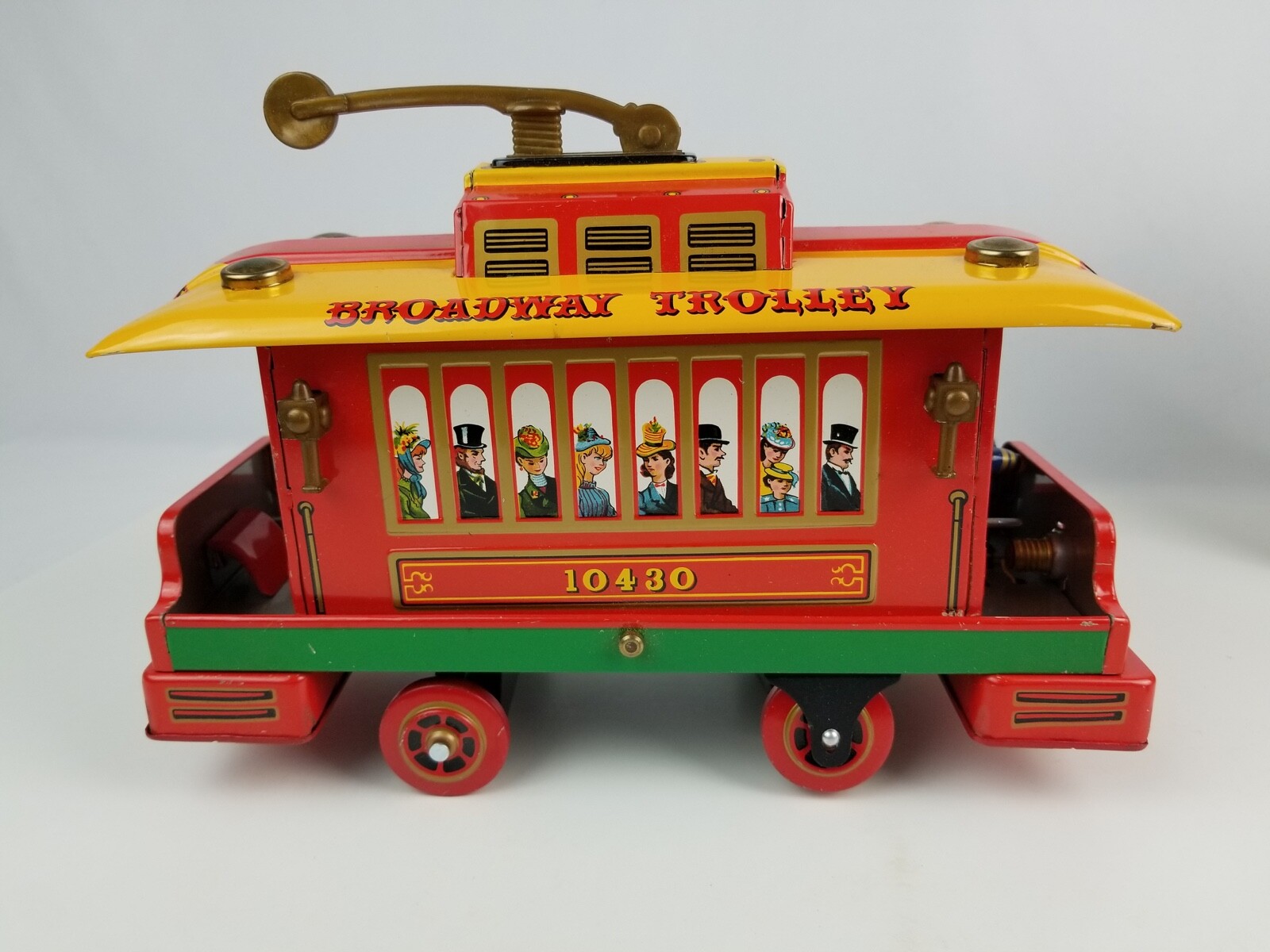 Vintage TM Toys Tinkling Trolley Tin litho battery operated MIB works perfect