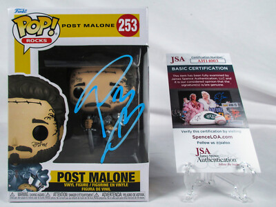 Post Malone Signed Funko #253 Hollywood s Bleeding Armour EXACT Proof JSA B