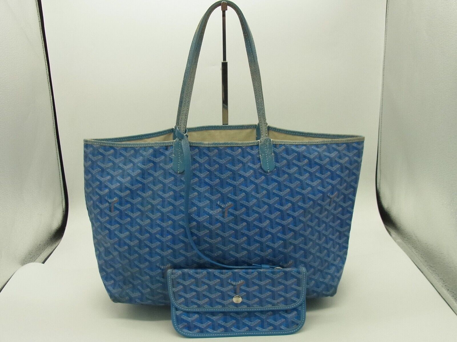 Auth EV82 Goyard Saint Louis Tote Bag with Pouch from Japan Auth EV82 Goyard Saint Louis Tote Bag with Pouch from Japan