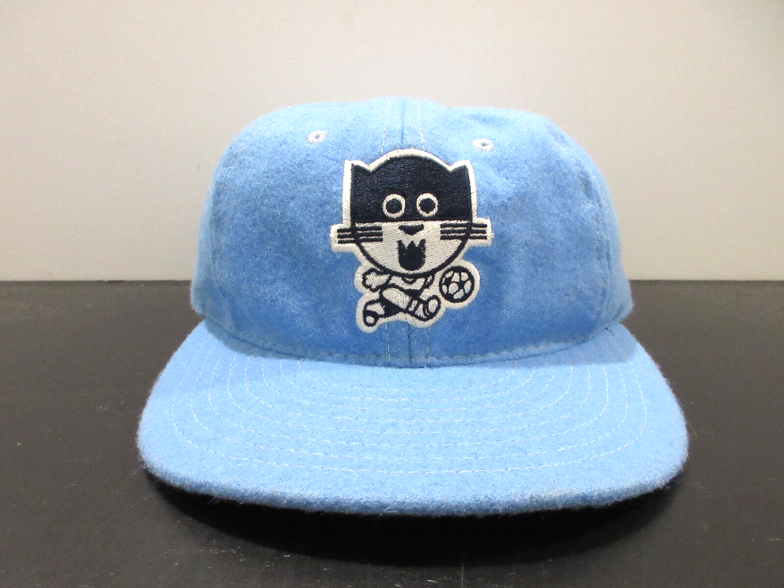 VINTAGE Chicago Cats Hat Cap Strap Back Blue Soccer Ebbets