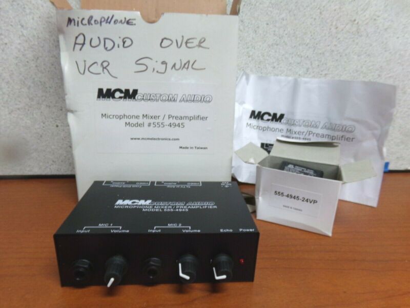 Mcm Custom Audio 555-4945 Microphone Mixer / Preamplifier With Video Output