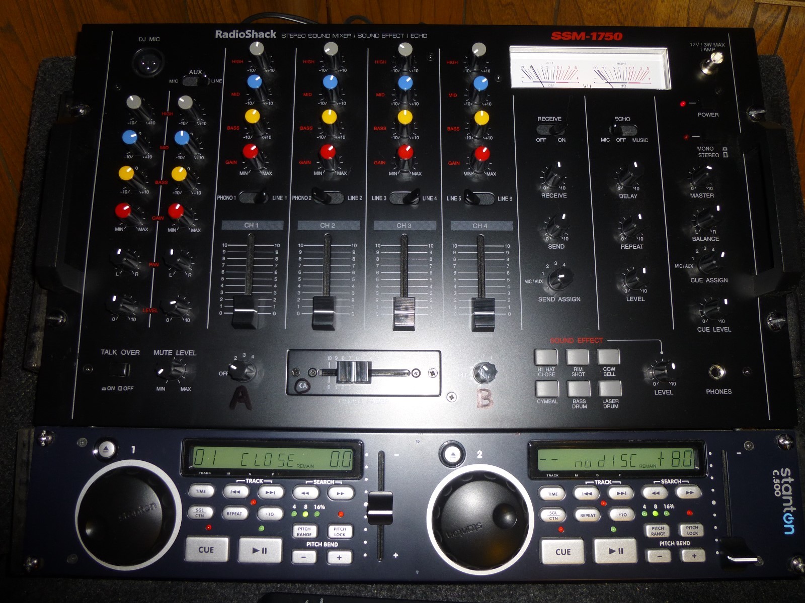 A/V RACK SYSTEM - JBLs, 250WATT AMP, MIC & MIXER, DUAL CD, DVD/CD player,etc.