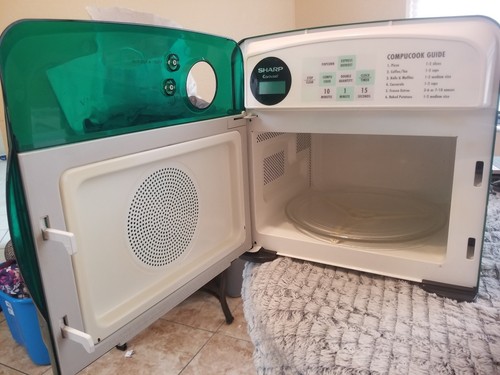 Sharp Half Pint Carousel Compact 0.5 Cu Microwave Oven R-120DB Dorm RV Boat