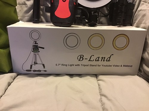 B-Land 5.7” Ring Light with Tripod Stand for YouTube, Video, Photography, Makeup