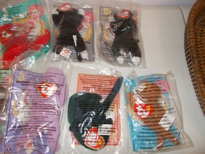 16 McDonald's Mini Teenie TY Beanie Babies 1993 + 1999 Unopened