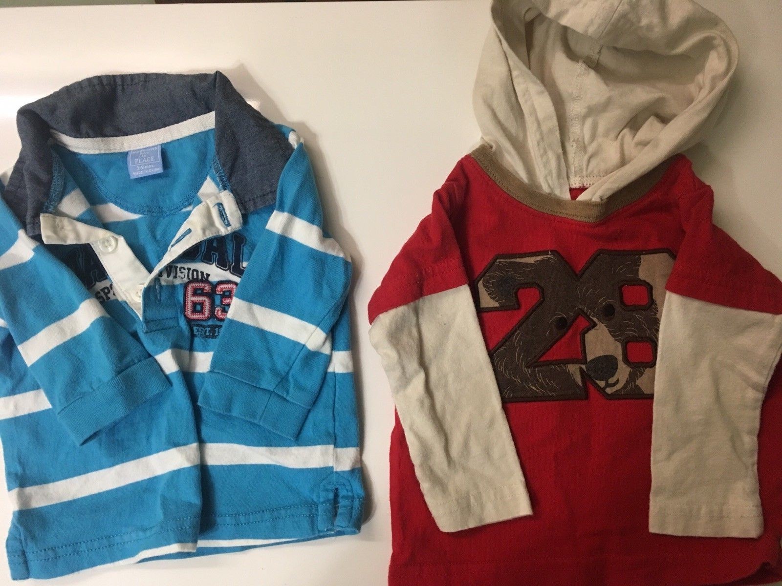 Lot Of 2 Shirts Boys 3-6 Month long sleeve Place CARTERS