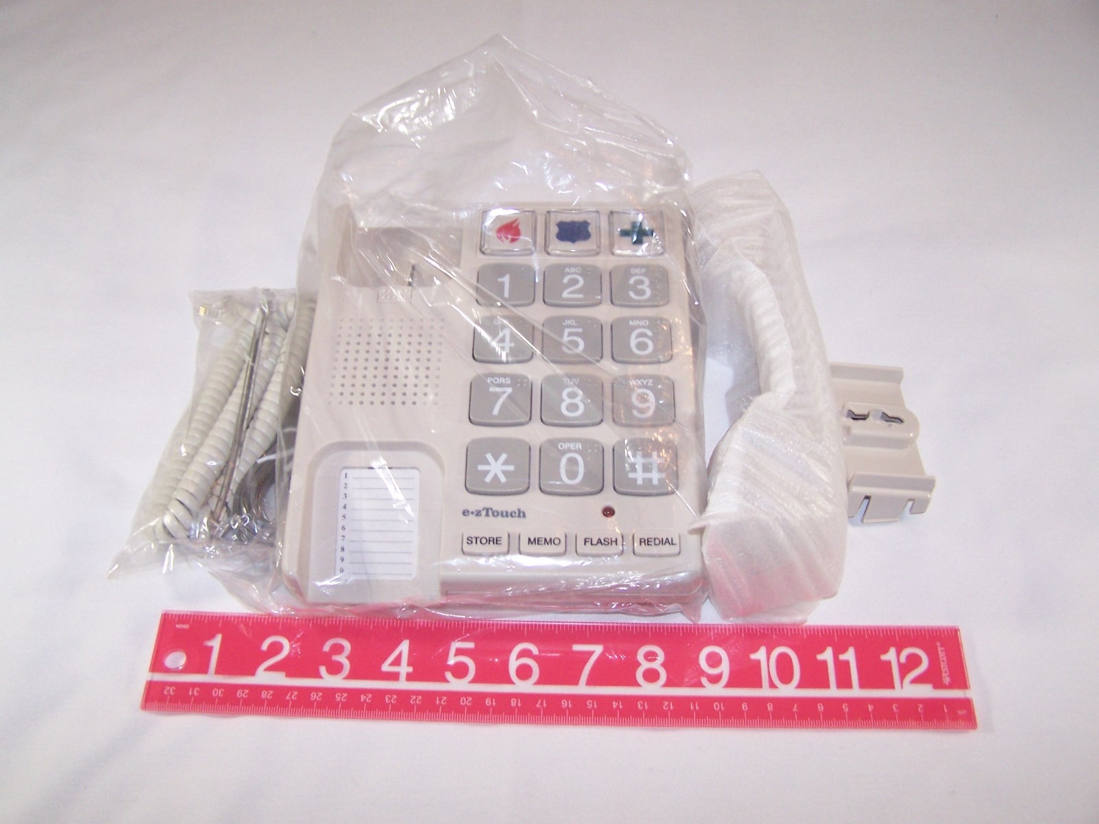 Cortelco 2400 EZTOUCH Beige Big Button Feature Phone