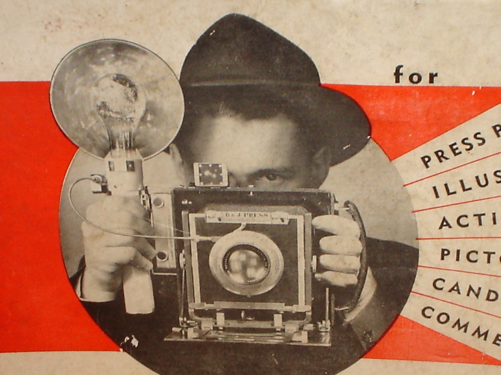 Vintage B&J Burke & James 4x5 In. Speed Press Film Camera RARE Original Box Only