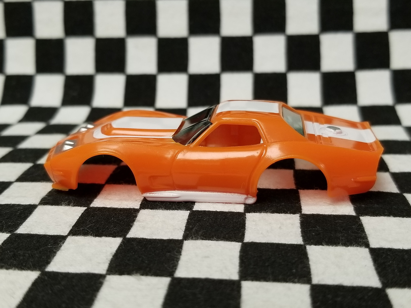 Orange & white stripe AF Xtras A/P A Production Corvette - AFX, TOMY, Auto World