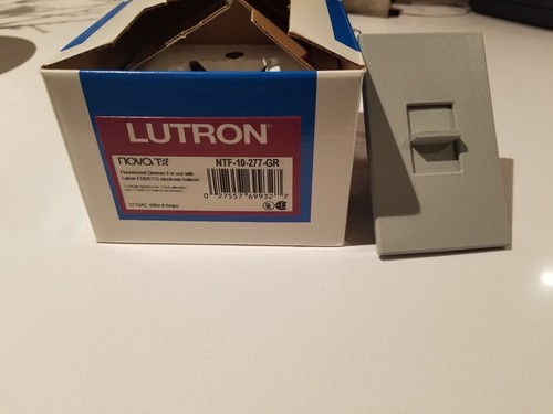 Lutron NTF-10-277-GR Grey Fluorescent Dimmer. Nova T FDB/ECO