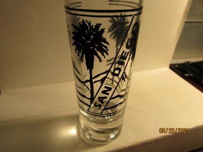  SAN DIEGO - Palm Tree Scene- 4'' Shooter Shot Glass- new