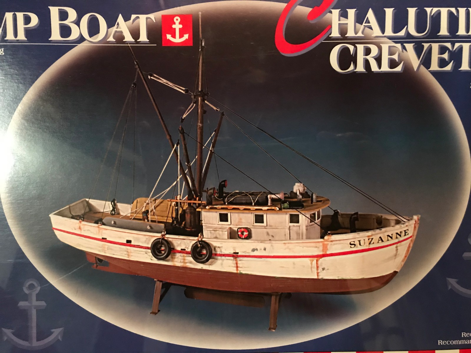 Lindberg Shrimp Boat Plastic Model Fishing Ship Water Ocean Crab Deck Wheel