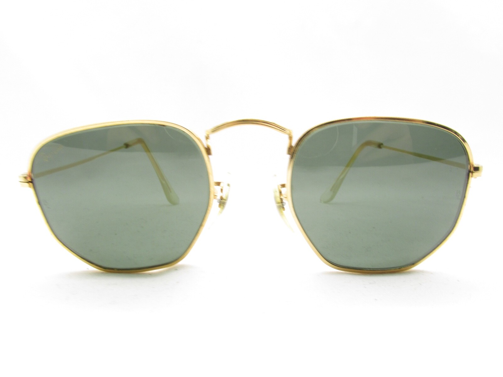 RAY-BAN B&L GOLD GEOMETRIC DESIGNER METAL SUNGLASSES USA 46