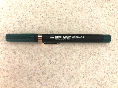 Vintage Berol MARKER 8800 PERMANENT INK GREEN CHISEL TIP.