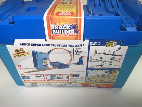 Mattel Hot Wheels Track Builder System Multi Loop Box Playset Blue Age 6-12 NIB