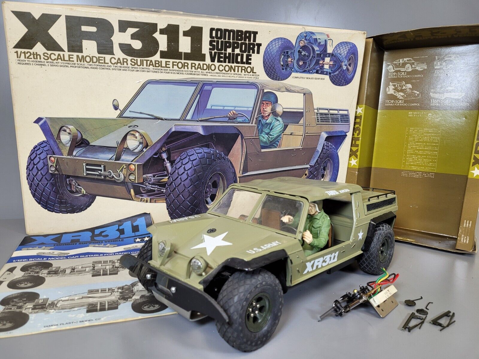 Vintage 1977 Built Tamiya 1/12 XR311 Combat Support Vehicle Vintage 1977 Built Tamiya 1/12 XR311 Combat Support Vehicle