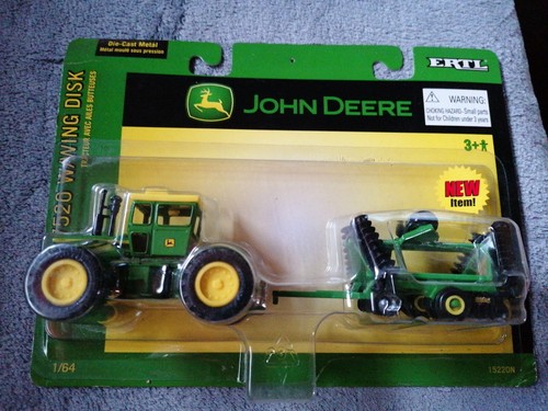 Ertl John Deere Modell 7520 4wd Traktor mit Flügel Disk 164 neu Rarität 1522ON