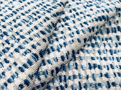 Brunschwig & Fils Irregular Dot Epingle Fabric- De Blois Velvet / Blue 3.65 yds