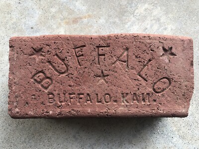 RARE NEAR MINT 3 STAR BUFFALO, KANSAS BRICK BEAUTIFUL !!