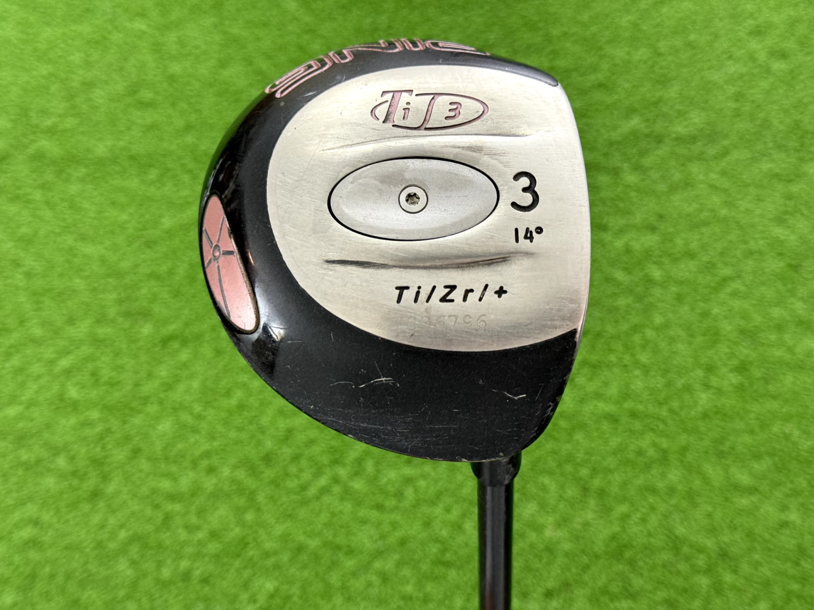 Ping Golf Ti3 Ti/Zr/+ (3) FAIRWAY WOOD 14* Right Graphite Ping Golf Ti3 Ti/Zr/+ (3) FAIRWAY WOOD 14* Right Graphite