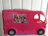 barbie camper van with swimming pool