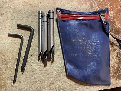 Vintage Ausheber Fur Abgebrochene Spiral Bohrer Drill Bit Set Germany
