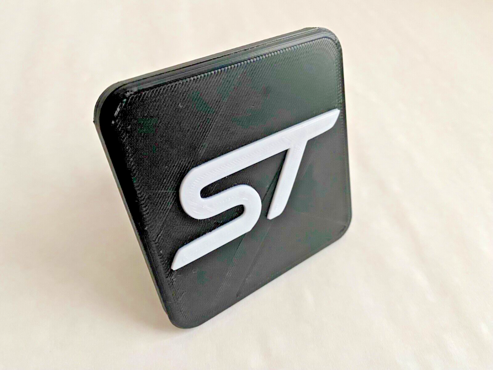 Ford ST Tow Hitch Cover/Plug/Cap for 2" & 1.25" Receivers - Red/White