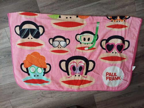 Monkey Fleece Blanket Pink Various Monkeys 48x60