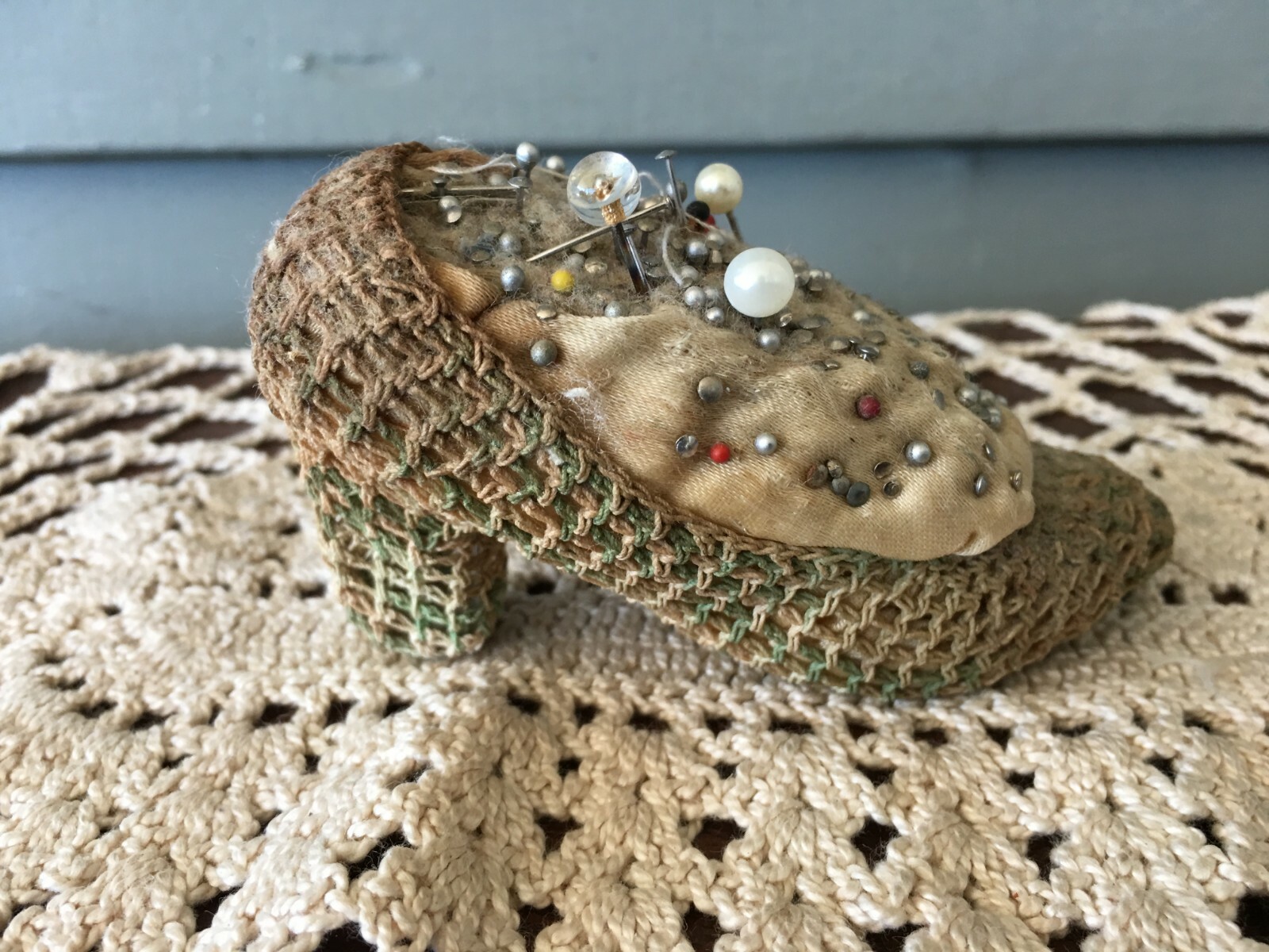 Vintage Pin Cushion High Heel Shoe Shaped