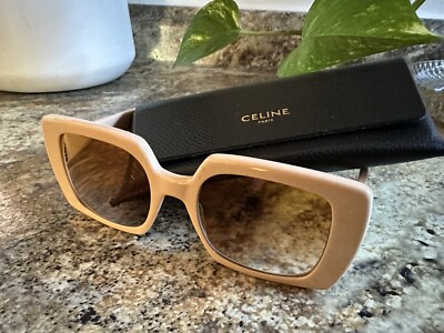 Celine TRIOMPHE CL50121I PRESCRIPTION sunglasses Eyeglasses Paris Case + Sham