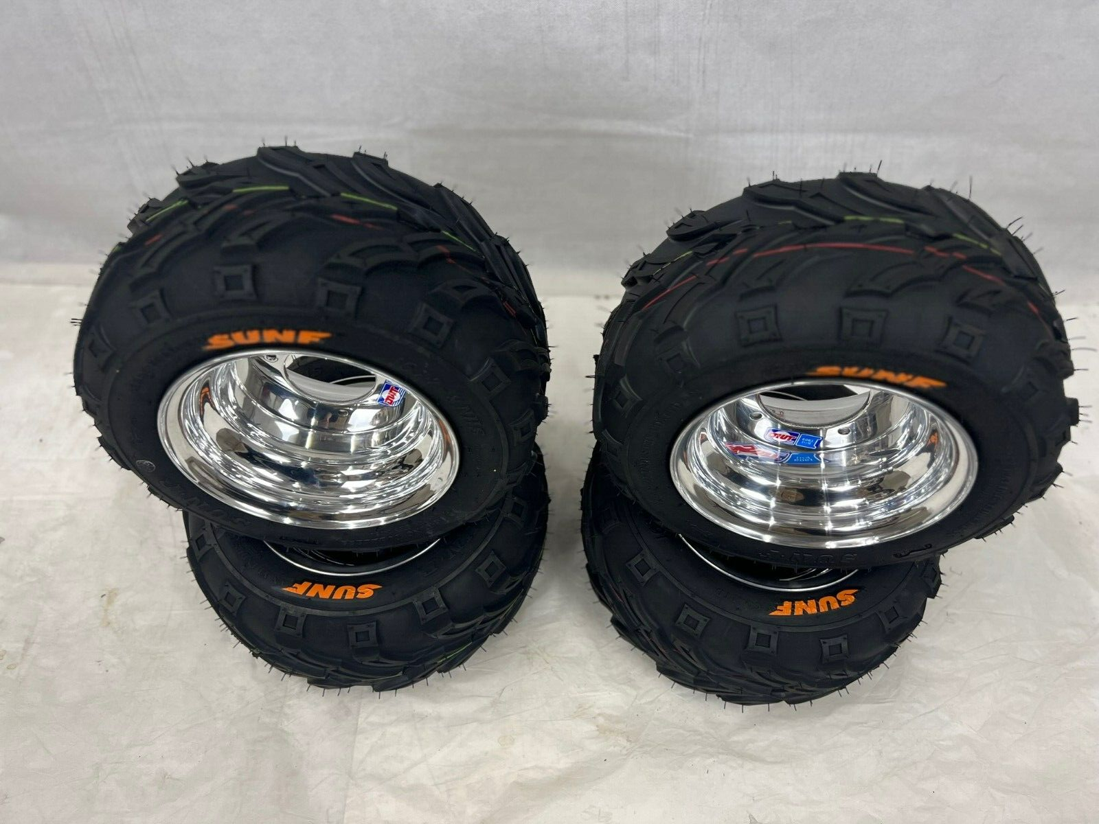 Honda TRX70 DWT Polished Aluminum FrontRear Wheels Rims Sunf Tires 16" 16x7-8