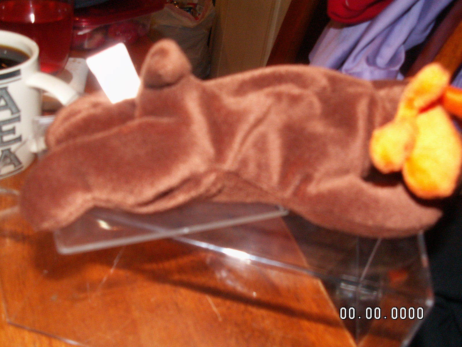 TY  *CHOCOLATE*  THE MOOSE  Beanie Baby,  Retired.  P.V.C. PELLETS. RARE. #4015