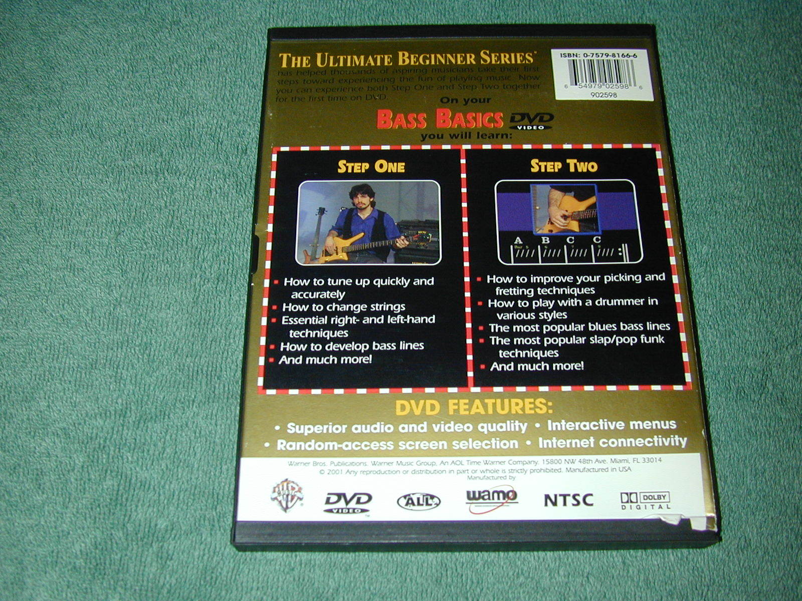 Bass Basics DVD The Ultimate Biginner Series from Warner Bros. step 1 & 2