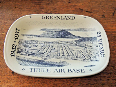 Thule Air Base Greenland 25 Years Ceramic Trinket Dish Plate 1952-1977