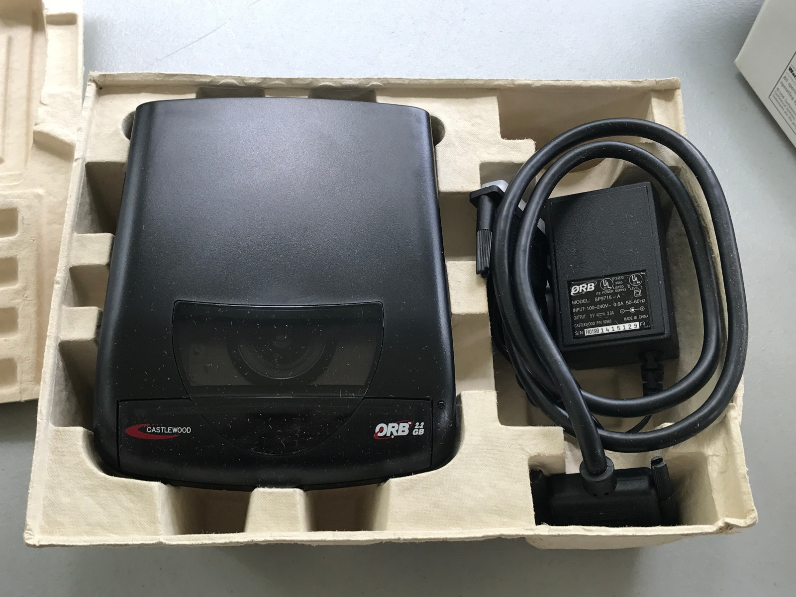 Vintage ORB Ultra SCSI External Removable Media Drive 2.2GB EXCELLENT