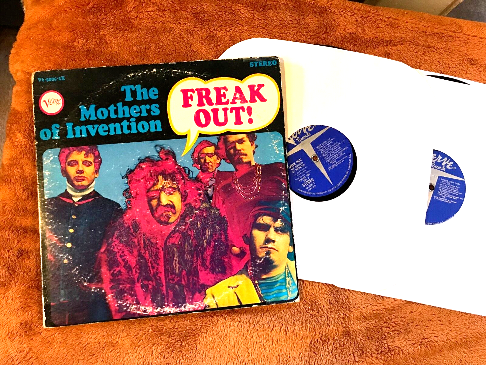 米2LP Mothers Of Invention Freak Out V650052 VERVE /00500 The MOTHERS of INVENTION - Freak Out! 2LP 1966 Verve V6-5005