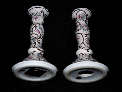 Enamel Candle Holder Set Beautiful