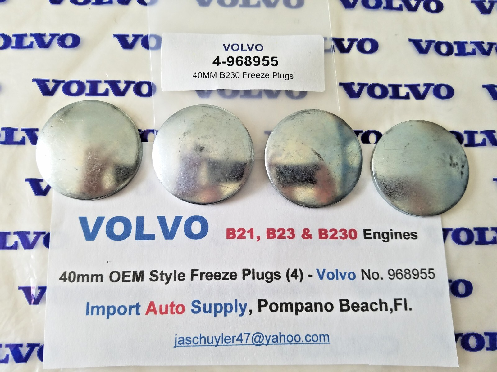 Volvo B230 & Volvo Penta - 4-Engine Block Freeze Plugs 40mm