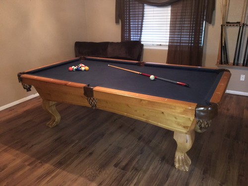 8' slate pool table